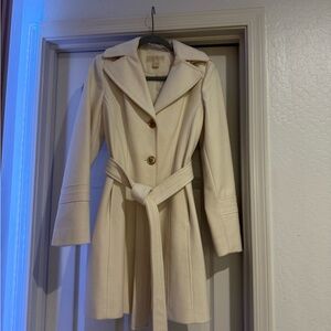 Michael Kors Cream Trench Coat with Belt